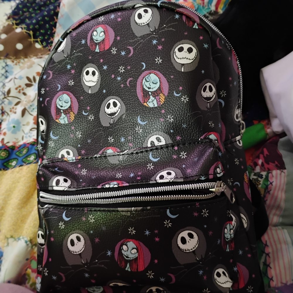 Disney Black and Purple Nightmare Before Christmas Backpack